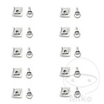 Snelsluiter Set 19mm D-Ring Zilver