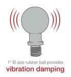 RAM&reg; Bal Adapter met M10-1.25 Gegoten Post