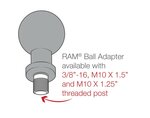 RAM&reg; Bal Adapter met M10-1.25 Gegoten Post