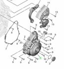 Yamaha CP2 Blokdeksel Links Dynamo BLW-15411-00