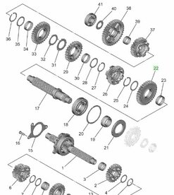 CP2 Tandwiel 2e versnelling (34T) BLW-17221-00