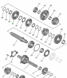 CP2 Tandwiel 3e versnelling (31T) BLW-17231-00