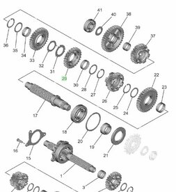 CP2 Tandwiel 4e versnelling (26T) 1WS-17241-00