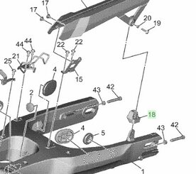 Tenere 700 Rubber Kettingbeschermer BNW-F2313-00
