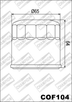 CHAMPION FILTER, OLIE OIL FILTER, COF104