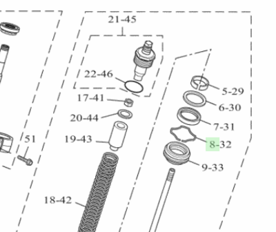 Yamaha Dust Seal Snap Ring