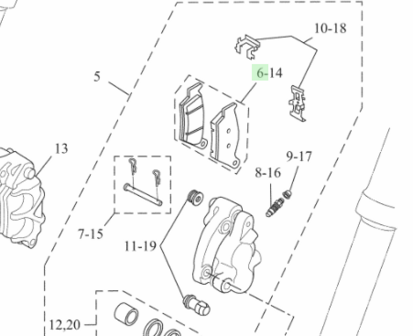Yamaha Remblokken voor BW3-F5805-00
