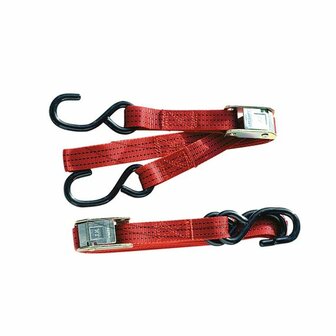 Spanbanden met haak set van 2 (rood)