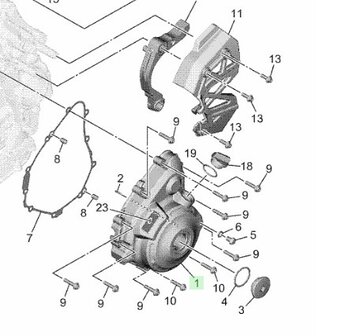 Yamaha CP2 Blokdeksel Links Dynamo BLW-15411-00