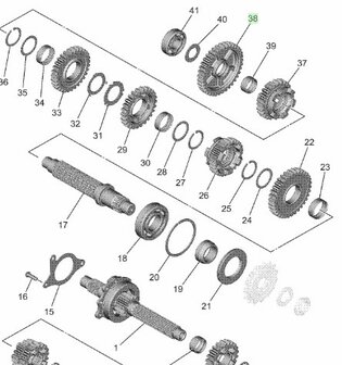 CP2 GEAR, 1ST WHEEL (37T) BLW-17211-00