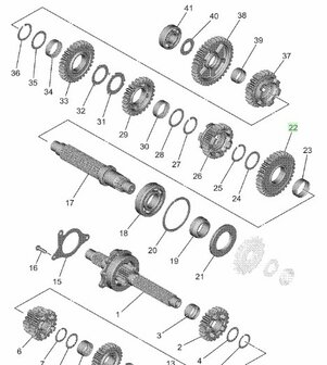 CP2 Tandwiel 2e versnelling (34T) BLW-17221-00