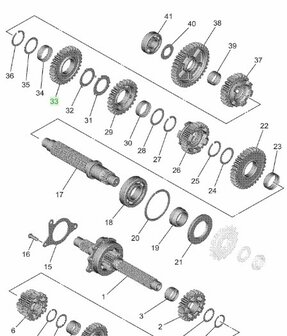 CP2 Tandwiel 3e versnelling (31T) BLW-17231-00