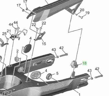 Tenere 700 Rubber Kettingbeschermer BNW-F2313-00