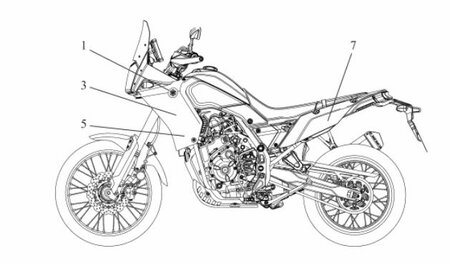 YAMAHA TENERE 700 sticker BW3-F8391-00