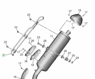 Originele uitlaatbeschermer T&eacute;n&eacute;r&eacute; 700