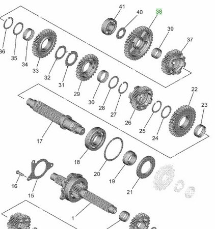 CP2 GEAR, 1ST WHEEL (37T) BLW-17211-00