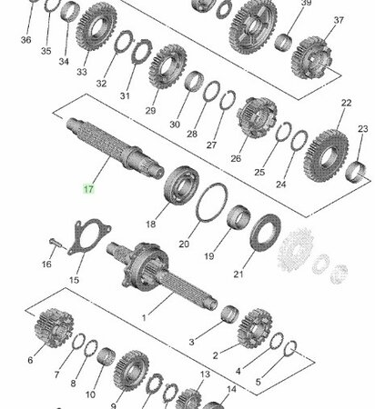 CP2 AXLE, DRIVE 1WS-17421-00