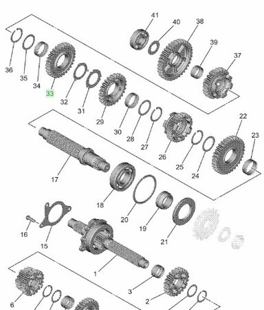 CP2 Tandwiel 3e versnelling (31T) BLW-17231-00