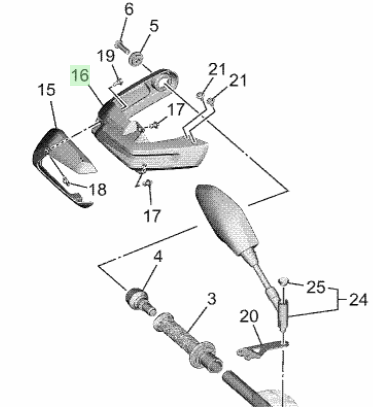 Yamaha Tenere handkap rechts D08-F6146-00