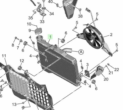 Yamaha Tenere 700 Radiateur BW3-12461-00