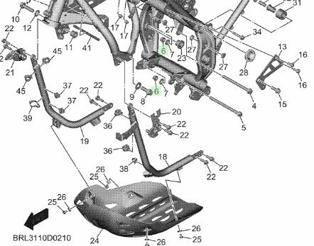 Yamaha Moer tbv Blokbout 90179-10024