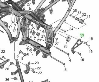 Tenere 700 Motorblok Steun Links