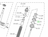 Yamaha voorvork keerring 4PU-23145-01