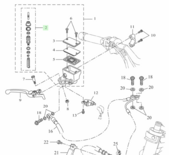 Rempomp revisie kit voorrem Tenere 2D1-25807-00