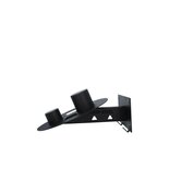 Gray steel X5 helmet & gear wall mount Matt Black