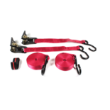 Chaft Spanbanden met ratel en haken rood set van 2