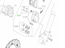 Remklauw pen set voorzijde Yamaha 5D7-F5924-10