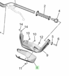 Yamaha Tenere kleurdeel handkap Links Wit D08-F6143-10