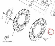 Yamaha remschijf voorzijde 1WS-2581T-01