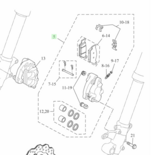 Remklauw voorwiel links Tenere BNW-F580T-00