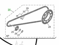 Kettingset Origineel Yamaha Tenere 700 BRL-W001A-00