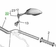 YAMAHA TENERE 700 '25+ spiegel links Origineel