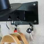 Gray steel X5 helmet & gear wall mount Matt Black